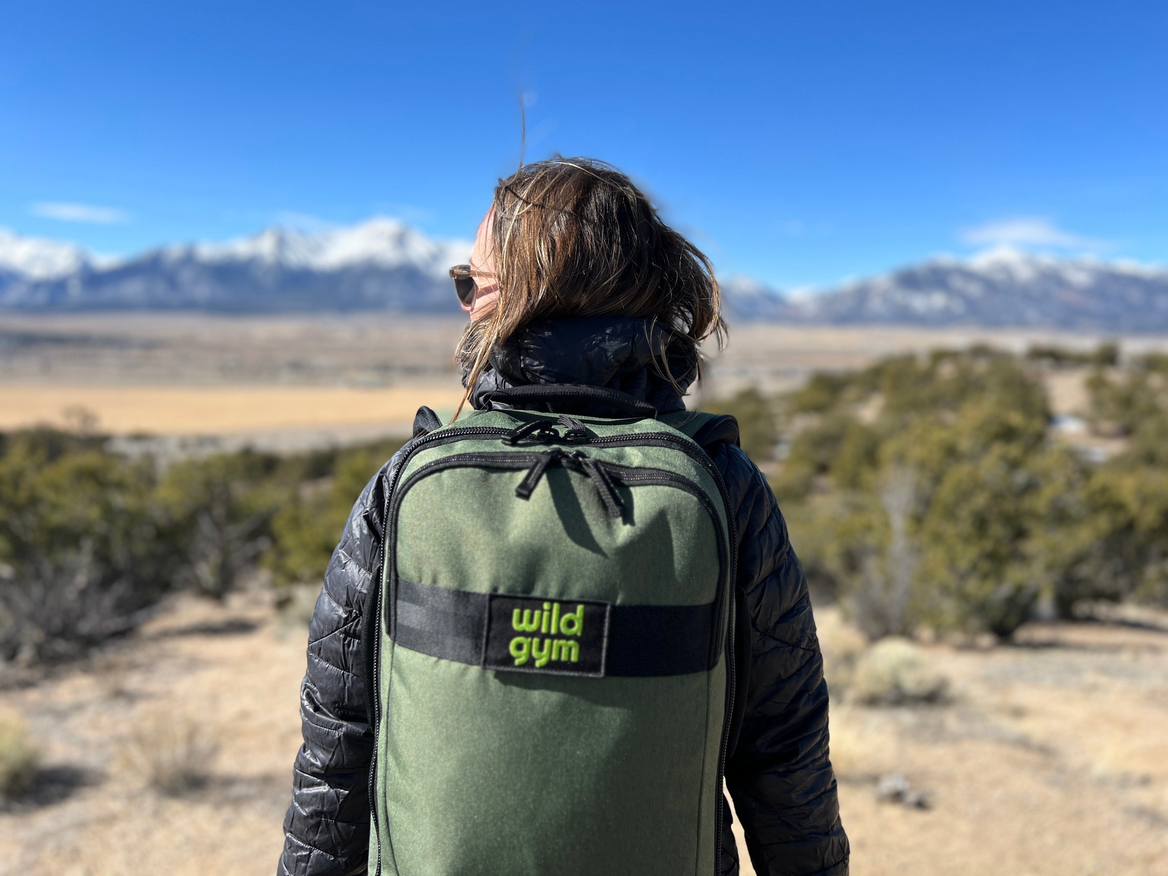 green rucking backpack